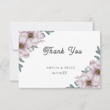 Tarjeta de agradecimiento de boda de eucalipto flo