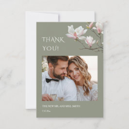 Tarjeta de agradecimiento de boda de flores de art