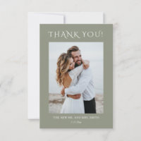 Tarjeta de agradecimiento de boda de flores de mag