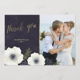 Tarjeta de agradecimiento de Boda de Flores de Noc