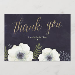 Tarjeta de agradecimiento de Boda de Flores de Noc