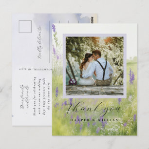 tarjeta de agradecimiento de boda de foto de paisa