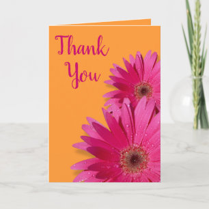 Tarjeta de agradecimiento de boda de Gerbera Daisy