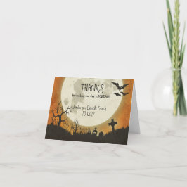Tarjeta de agradecimiento de boda de Halloween - l