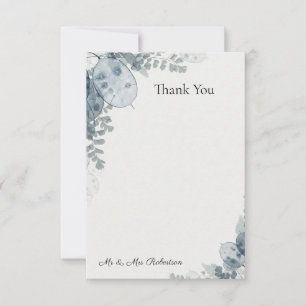 Tarjeta de agradecimiento de boda de helecho Lunar