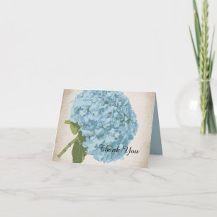 Tarjeta de agradecimiento de boda de Hortensia Azu