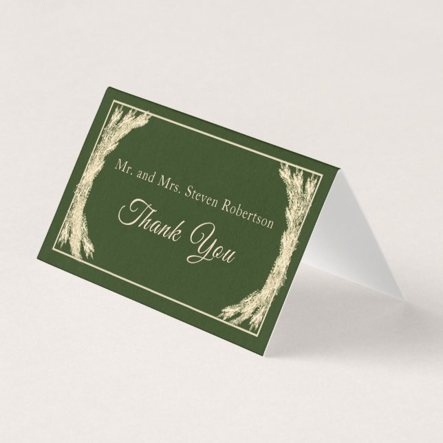 Tarjeta de agradecimiento de Boda de Invierno Cató (Anverso)