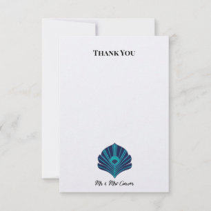 Tarjeta de agradecimiento de boda de jardín Blue C