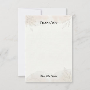 Tarjeta de agradecimiento de boda de jardín Blue C