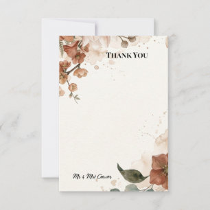 Tarjeta de agradecimiento de boda de jardín Blue C