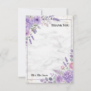 Tarjeta de agradecimiento de boda de jardín Blue C