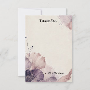 Tarjeta de agradecimiento de boda de jardín Blue C