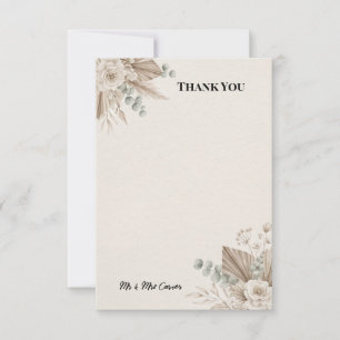 Tarjeta de agradecimiento de boda de jardín Blue C