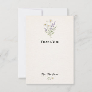 Tarjeta de agradecimiento de boda de jardín Blue C