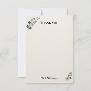 Tarjeta de agradecimiento de boda de jardín Blue C