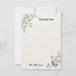 Tarjeta de agradecimiento de boda de jardín Blue C