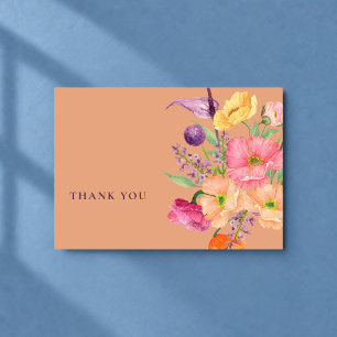 Tarjeta de agradecimiento de boda de jardín de ama