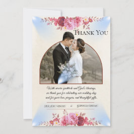 Tarjeta de agradecimiento de boda de la Iglesia Ro