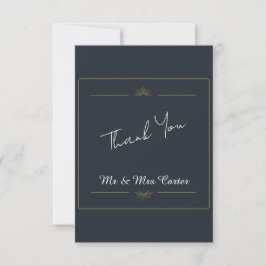 Tarjeta de agradecimiento de boda de la Marina Cel