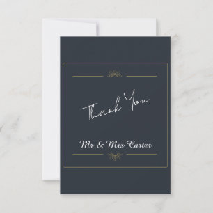 Tarjeta de agradecimiento de boda de la Marina Cel