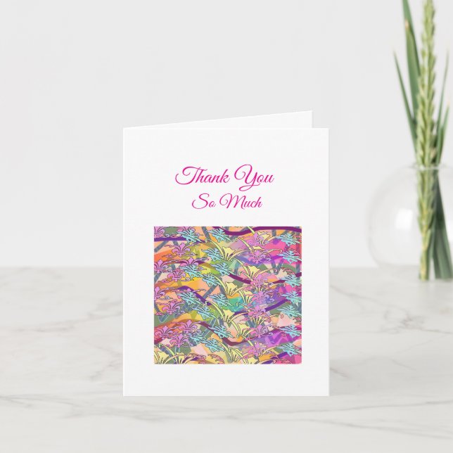 Tarjeta de agradecimiento de boda de Lirios Flotan (Anverso)