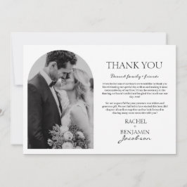 Tarjeta de agradecimiento de boda de los señores F
