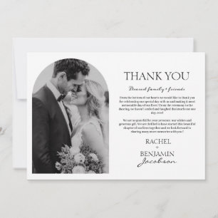 Tarjeta de agradecimiento de boda de los señores F