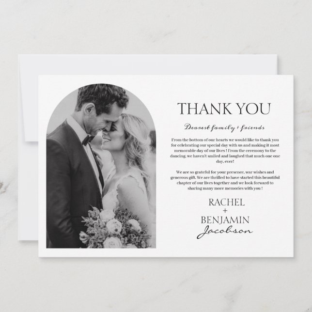 Tarjeta de agradecimiento de boda de los señores F (Anverso)