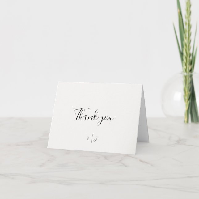 Tarjeta de agradecimiento de boda de lujo minimali (Anverso)