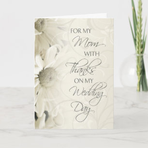 Tarjeta de agradecimiento de boda de mamá floral b
