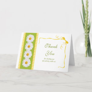 Tarjeta de agradecimiento de boda de margarita bla