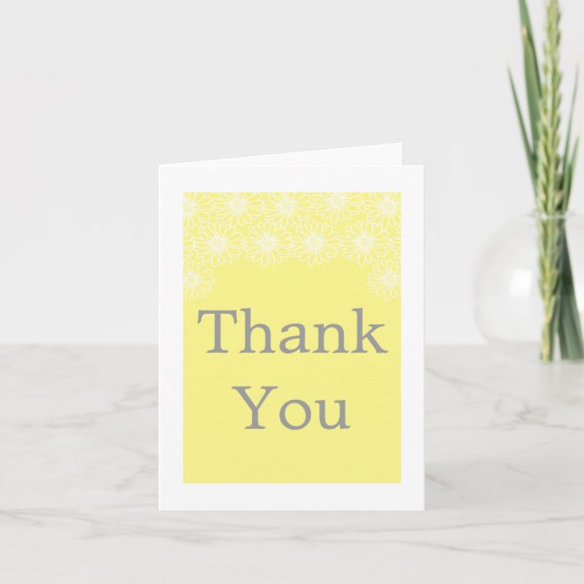 Tarjeta de agradecimiento de boda de Margaritas Ca (Anverso)