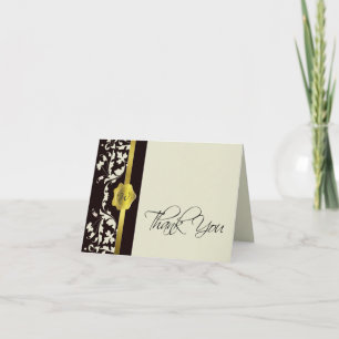 Tarjeta de agradecimiento de Boda de monograma ele