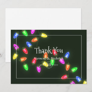 Tarjeta de agradecimiento de boda de Navidad
