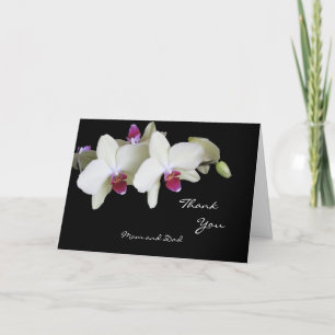 Tarjeta de agradecimiento de boda de orquídea a pa