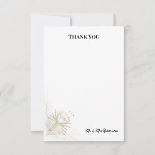 Tarjeta de agradecimiento de boda de otoño con el