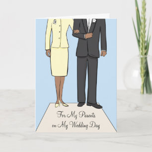 Tarjeta de agradecimiento de boda de padres afroam