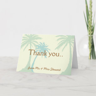 Tarjeta de agradecimiento de boda de Palma Verde