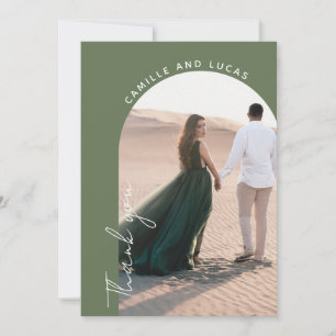 Tarjeta de agradecimiento de boda de palmeras mini