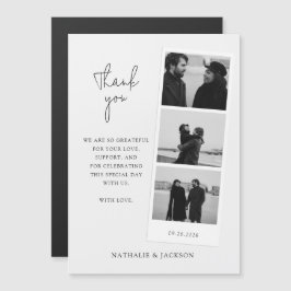 Tarjeta de agradecimiento de boda de pareja con ti