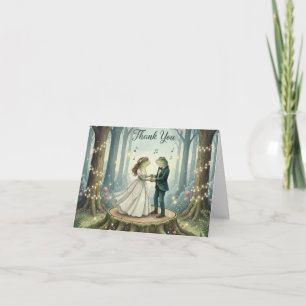 Tarjeta de agradecimiento de boda de pareja de ran