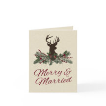 Tarjeta de agradecimiento de boda de pino de vacac