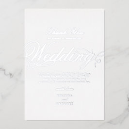 Tarjeta de agradecimiento de boda de plata real bl