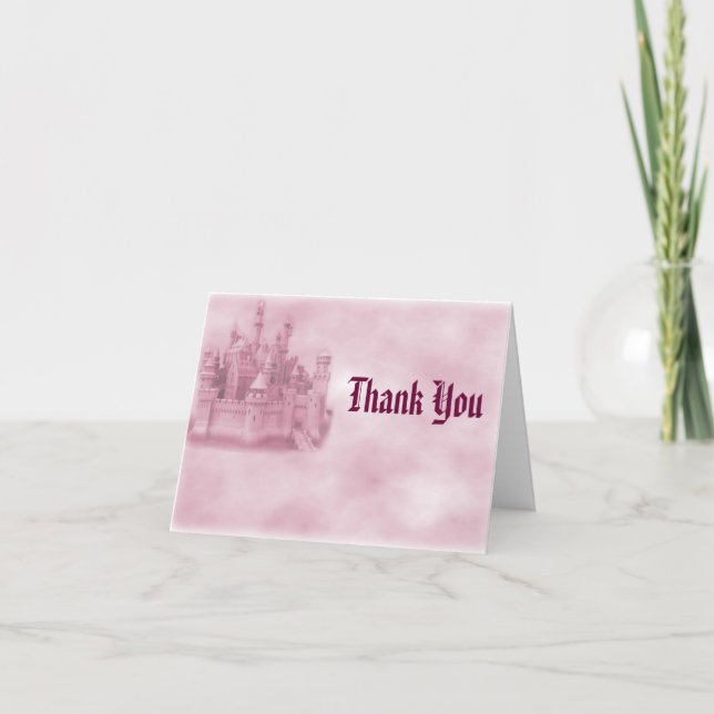 Tarjeta de agradecimiento de boda de princesa, tar (Anverso)