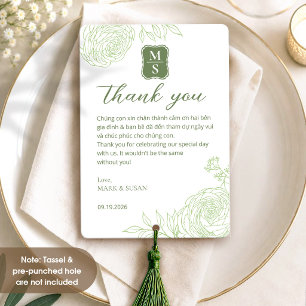 Tarjeta de agradecimiento de boda de ranúnculo ver