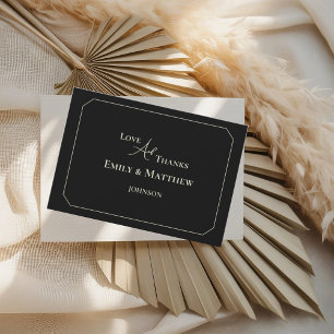 Tarjeta de agradecimiento de Boda de sabios negros