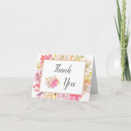 Tarjeta de agradecimiento de boda de suculentas de