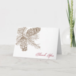 Tarjeta de agradecimiento de boda de temática natu
