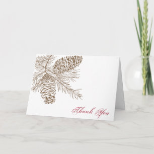 Tarjeta de agradecimiento de boda de temática natu