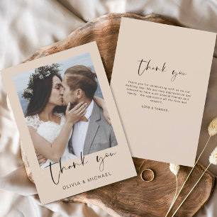 Tarjeta de agradecimiento de Boda de Terracotta Pr
